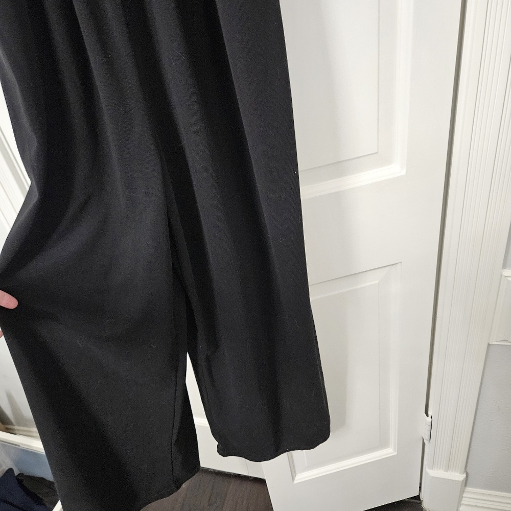 Halara Waffle Casual Maternity Jogger Overalls with Pockets medium black - Picture 8 of 12